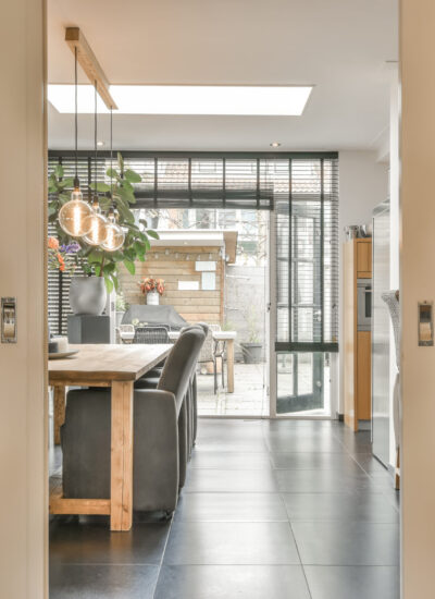 Spacious dining room of a luxury house