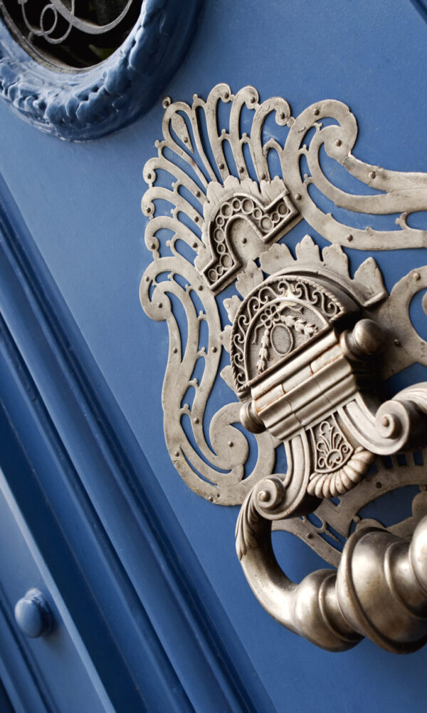 Stylish French classic bronze door knocker